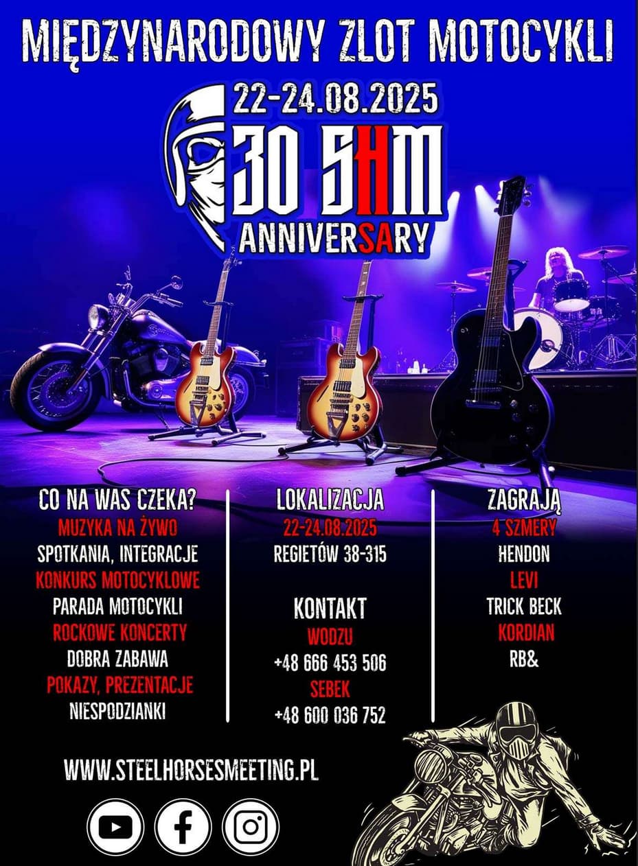 MIĘDZYNARODOWY ZLOT MOTOCYKLI 30 SHM ANNIVERSARY