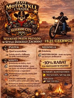 Zlot Motocykli i Trajek - Silverado City 2026 - Silverado City, Cerekwicka, Stara Wieś, Bożejewiczki, województwo kujawsko-pomorskie