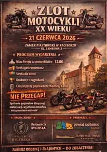 Zlot Motocykli XX Wieku - 2026 - Zamek Piastowski w Raciborzu, Dziedziniec Zamkowy, Ostróg, Racibórz, województwo śląskie