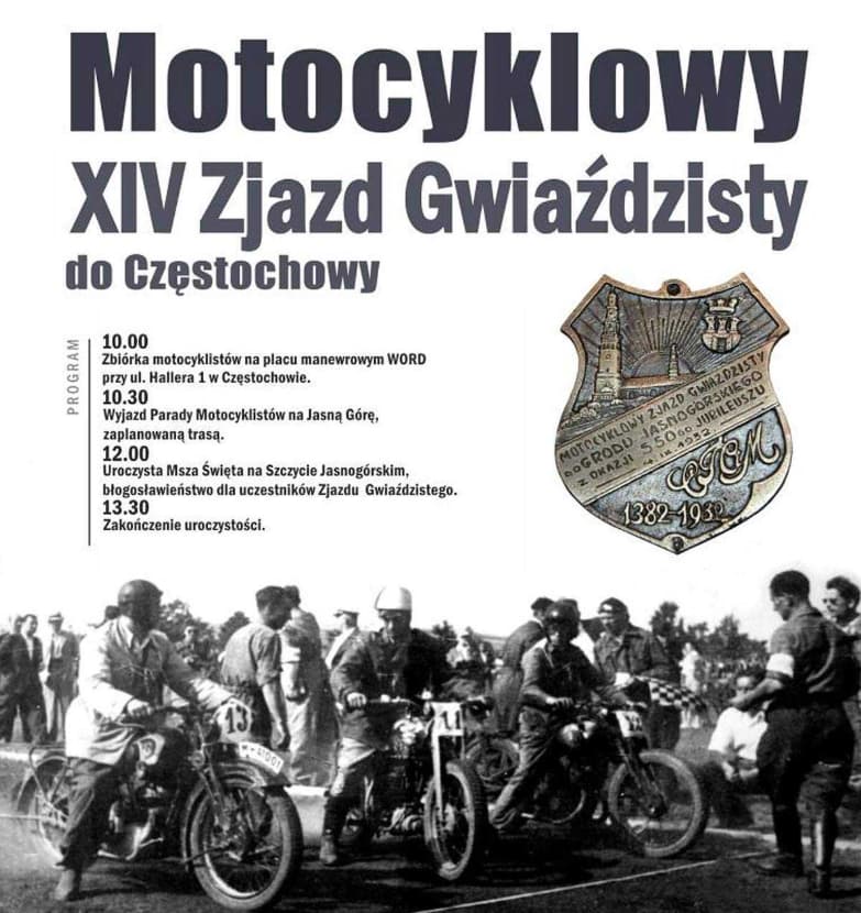 Motocyklowy Zjazd Gwiaździsty do Częstochowy 2026