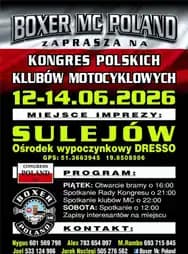 Kongres Polskich Klubów Motocyklowych - 2026 - Ośrodek Wczasowy Dresso, Piotrkowska, Sulejów, województwo łódzkie
