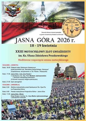 XXIII Motocyklowy Zlot Gwiaździsty - Jasna Góra, Podjasnogórska, Częstochowa, województwo śląskie