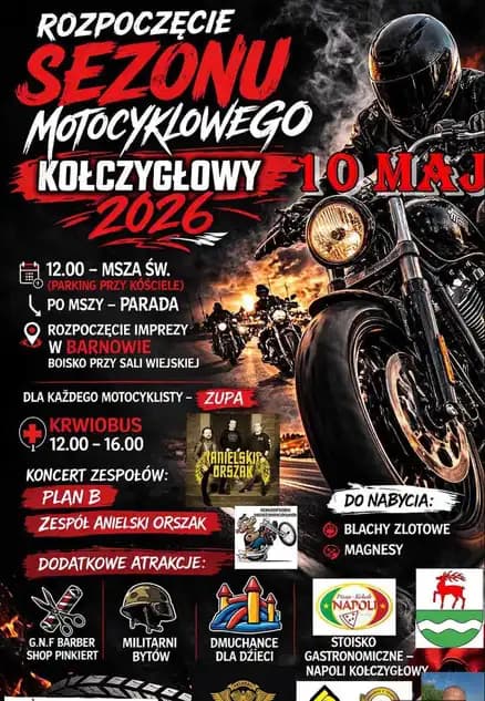 Rozpoczęcie Sezonu Motocyklowego w Kołczygłowach - 2026