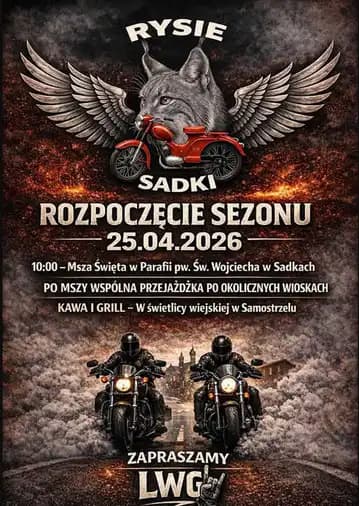 Rozpoczęcie Sezonu Motocyklowego Rysie Sadki - 2026